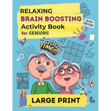 Relaxing Brain Boosting Activity Book for Seniors: Large Print Easy and Challenging Puzzles, Memory Exercises, Coloring and Writing Activities, Tangra