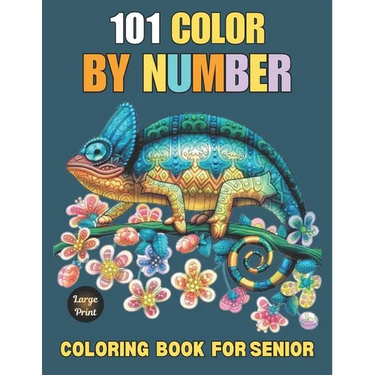 101 Large Print Color By Number Coloring Book For Senior