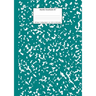 Marble Notebook A4: Teal Marble College Ruled Journal