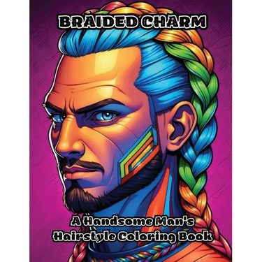 Braided Charm: A Handsome Man's Hairstyle Coloring Book