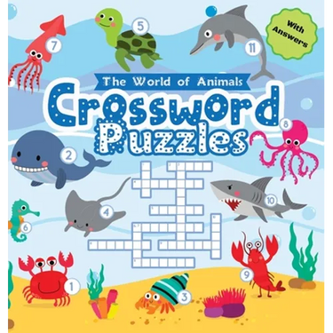 World of Animals Crossword Puzzles for Young Children: A Clever and Fun Way to Improve Vocabulary, Spelling, and Science Knowledge - Perfect for Kinde
