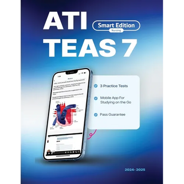 ATI TEAS 7 Study Guide: Smart Edition Academy TEAS 7 Prep Book with 3 Online Practice Tests