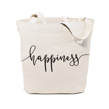 Happiness Cotton Canvas Tote Bag by The Cotton & Canvas Co.