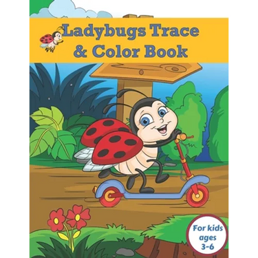 Ladybugs Trace and Color Book for Kids Ages 3-6: Cute and Fun Ladybirds Insect tracing and colouring for boys and girls