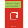 Contempt of Congress: A Study of the Prosecutions Initiated by the Committee on Un-American Activities, 1945-1957