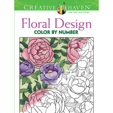 Creative Haven Floral Design Color by Number Coloring Book