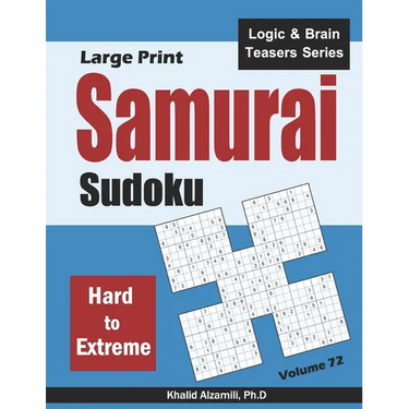 Large Print Samurai Sudoku: 500 Hard to Extreme Sudoku Puzzles Overlapping into 100 Samurai Style