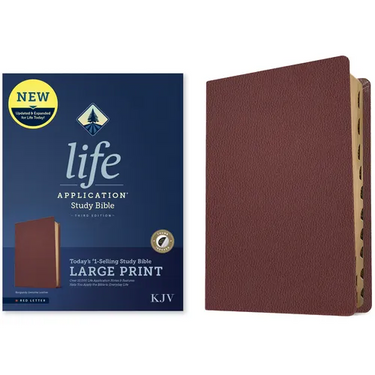 KJV Life Application Study Bible, Third Edition, Large Print (Genuine Leather, Burgundy, Indexed, Red Letter)