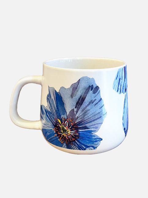 Porcelain Mug:  Himalayan Blue Poppies by India & Purry