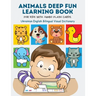 Animals Deep Fun Learning Book for Kids with Jumbo Flash Cards. Ukrainian English Bilingual Visual Dictionary: My Childrens learn flashcards alphabet