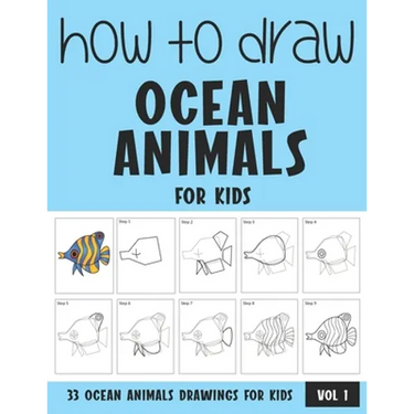 How to Draw Ocean Animals for Kids - Vol 1