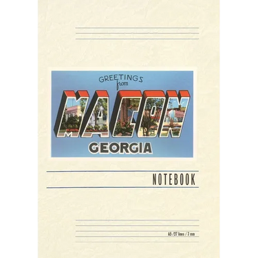Vintage Lined Notebook Greetings from Macon