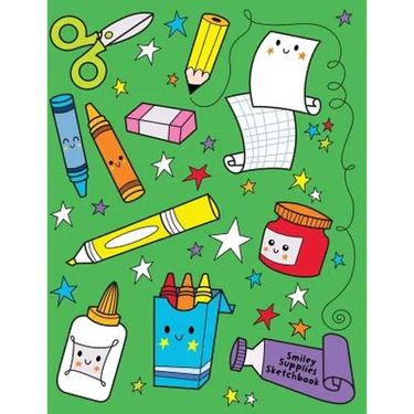 Smiley Supplies Sketchbook: Jumbo Drawing Pad For Sketching, Doodling And Coloring