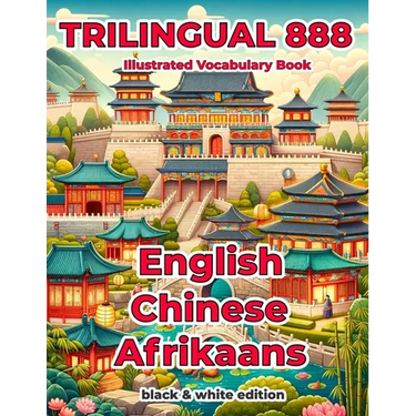 Trilingual 888 English Chinese Afrikaans Illustrated Vocabulary Book: Help your child become multilingual with efficiency