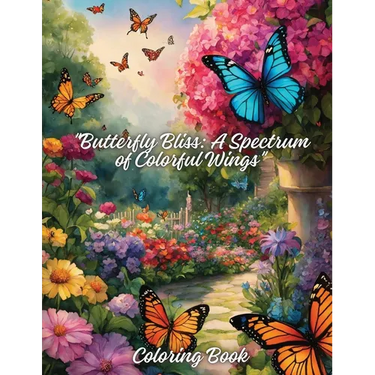 "Butterfly Bliss: A Spectrum of Colorful Wings," Coloring Book