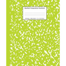 Marbled Composition Notebook: Green Marble Wide Ruled Paper Subject Book