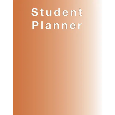 Burnt Orange Planner, Agenda, Organizer for STUDENTS, (undated) large 8.5 x 11, Weekly View, Monthly View, Yearly View