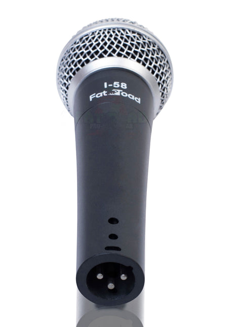 Dynamic Vocal Microphones with XLR Mic Cables & Clips (3 Pack) by FAT TOAD - Cardioid Handheld by GeekStands.com