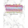 Composition Notebook: Marble and Glitter Decorative Design with Wide Rule Lines and Numbered Pages