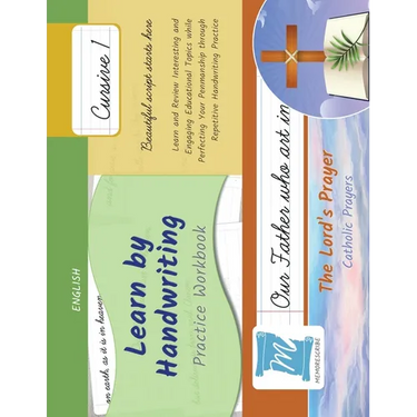 Handwriting Practice Workbook - The Lord's Prayer - Christian Prayers - Cursive, Level 1: Learn by Handwriting. Adults and Children - PNCC1LE