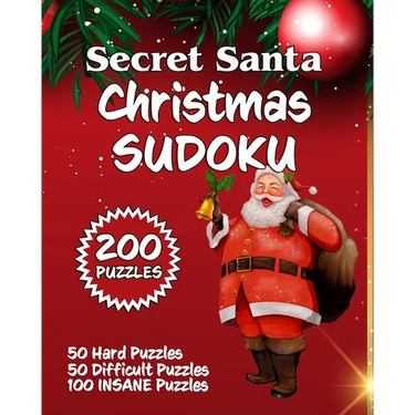 Secret Santa Christmas Sudoku: 200 Sudoku Puzzles