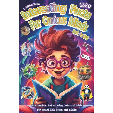 Interesting Facts For Curious Minds Book For Kids: 1320 Random and Brilliant Facts, and Trivia for Smart Kids About Space, Games, Math, Animals, Earth