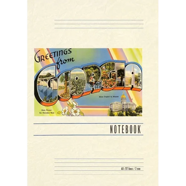 Vintage Lined Notebook Greetings from Georgia