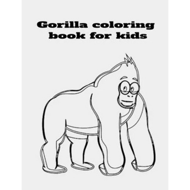 Gorilla coloring book for kids