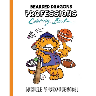 Bearded Dragons Professions Coloring Book