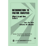 Introduction to Factor Analysis: What It Is and How to Do It