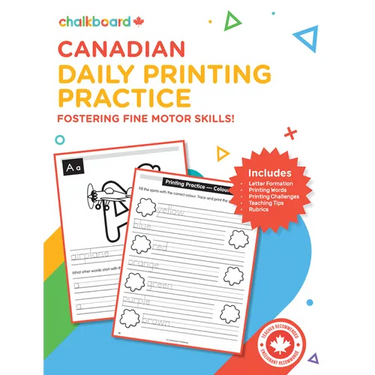 Canadian Daily Printing Practice K-2