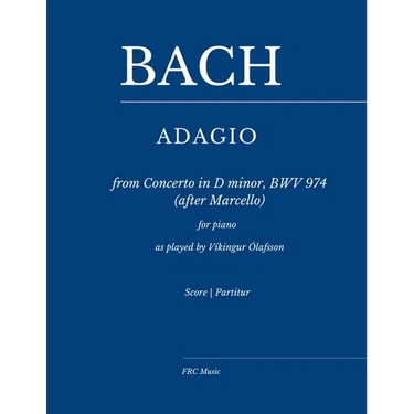 Bach: Adagio from Concerto in D minor, BWV 974 (after Marcello): for piano - as played by Víkingur Ólafsson