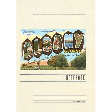 Vintage Lined Notebook Greetings from Albany