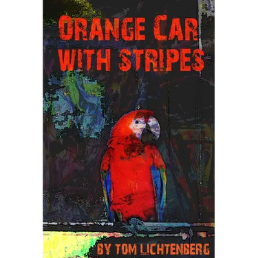 Orange Car with Stripes