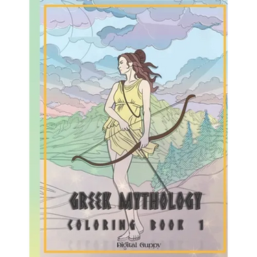 Greek Mythology Coloring Book 1 for Adults: Greek Mythology Series by DigitalGuppy Volume 1