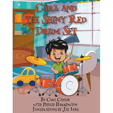 Carl and the Shiny Red Drum Set