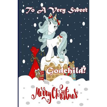 To A Very Sweet Godchild! Merry Christmas (Coloring Card): Holiday Messages, Christmas Animals; Coloring for Young Children