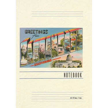 Vintage Lined Notebook Greetings from Sacramento, California