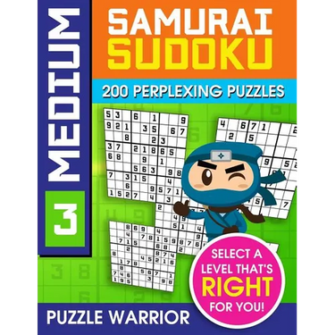 Medium Samurai Sudoku: 200 Perplexing Puzzles
