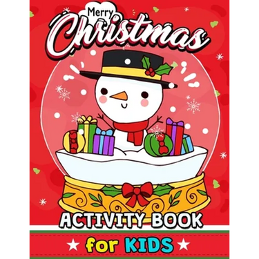 Merry Christmas Activity Books for Kids: High Quality Coloring, Hidden Pictures, Dot To Dot, Connect the dots, Maze, Word Search, Crossword Ages 3-5,