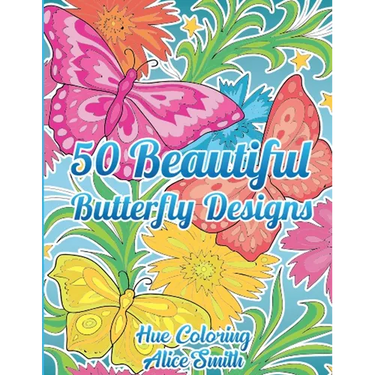 50 Beautiful Butterfly Designs Coloring Book
