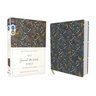 Niv, Journal the Word Bible (Perfect for Note-Taking), Double-Column, Cloth Over Board, Navy Floral, Red Letter, Comfort Print: Reflect, Take Notes, o