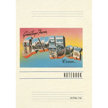Vintage Lined Notebook Greetings from Savin Rock