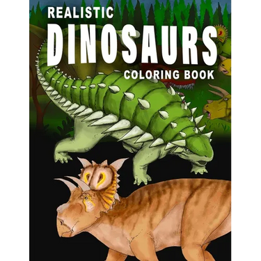 Realistic Dinosaurs coloring book