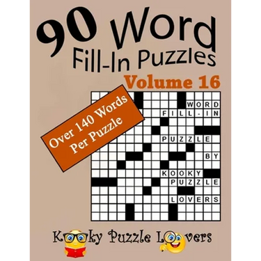 Word Fill-In Puzzles, Volume 16, 90 Puzzles, Over 140 words per puzzle