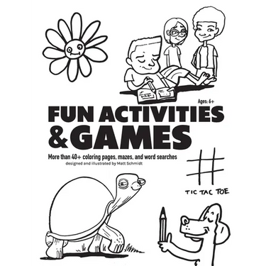 Fun Activities and Games: More than 40+ Coloring Pages, Mazes and Word Searches