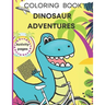 Dinosaur coloring book, activity pages: Kids ages 4-8/ T-rex fun holidays! Dot to dot, mazes, grid drawing method, learning numbers and more.
