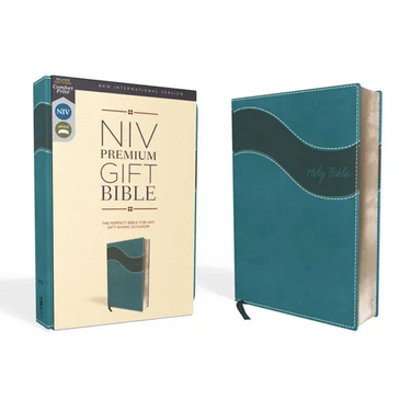 Niv, Premium Gift Bible, Leathersoft, Blue, Red Letter Edition, Indexed, Comfort Print