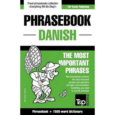 Danish phrasebook and 1500-word dictionary