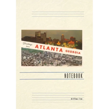 Vintage Lined Notebook Greetings from Atlanta